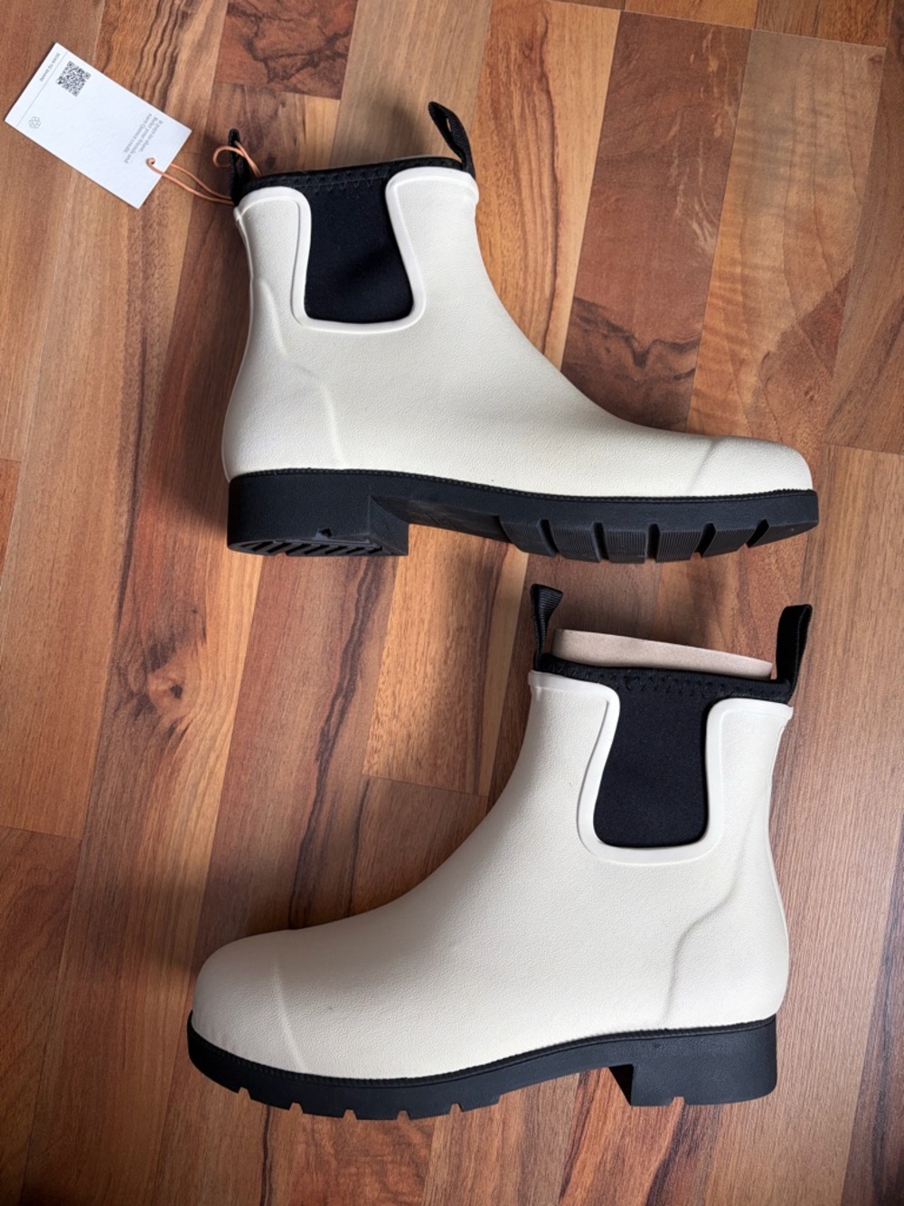 Quince Waterproof Ankle Chelsea Rubber Rain Boots in Stone Quiet Luxury Size 9 - Picture 6 of 11